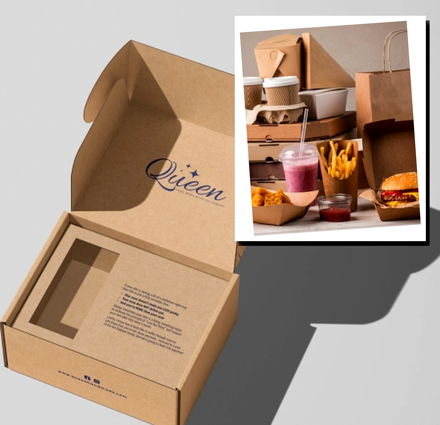 Custom food packaging presentation